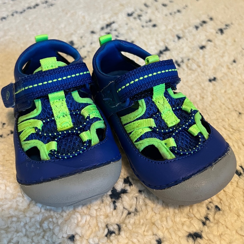 Stride Rite Unisex-Child Soft Motion Tobias First Walker Shoe